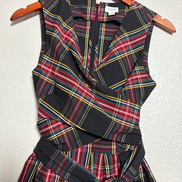 J. Crew Plaid Midi Dress - Black, Red, Yellow - Picture 5 of 14